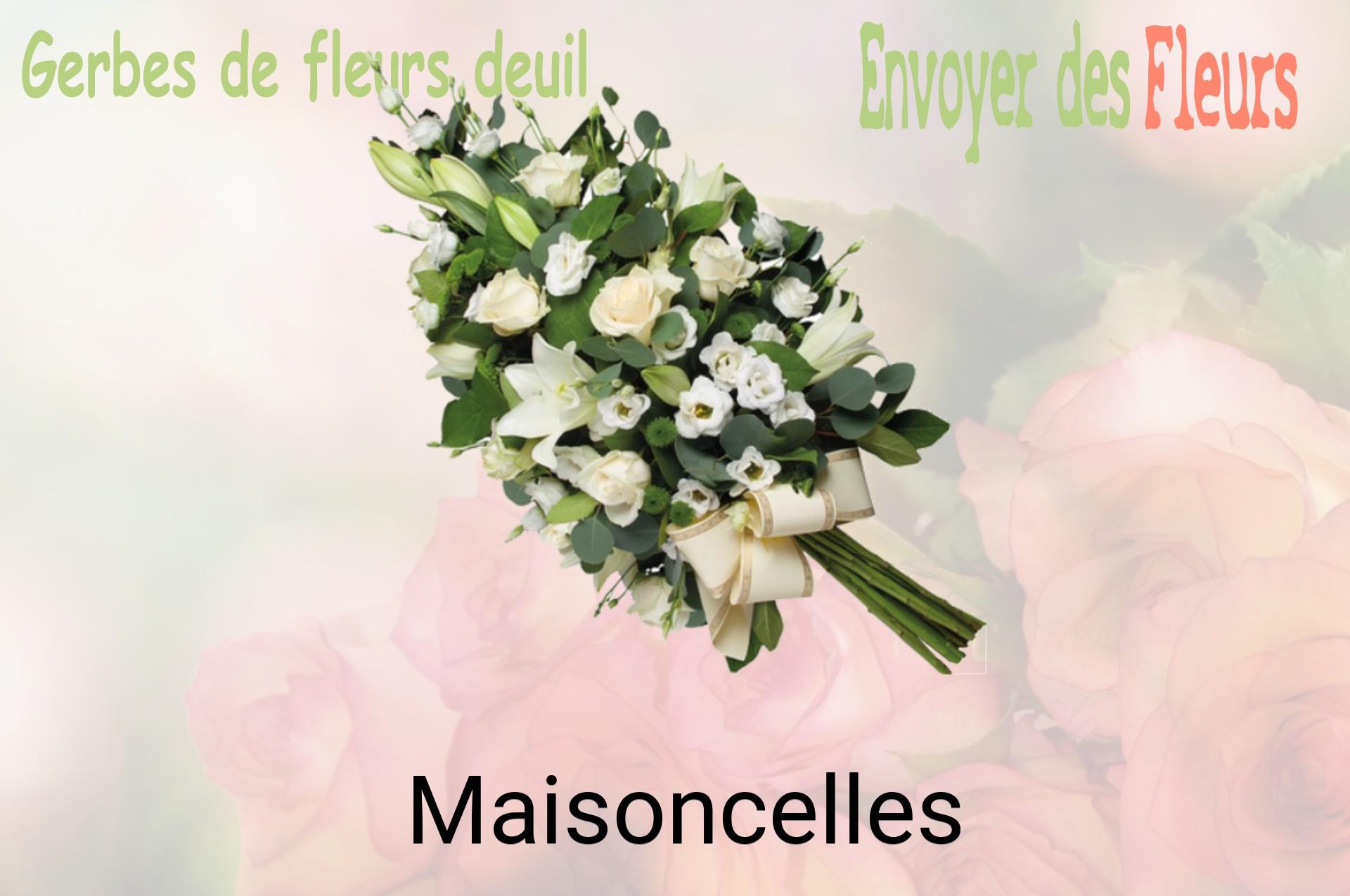 Gerbe de fleurs de deuil livrée à Maisoncelles